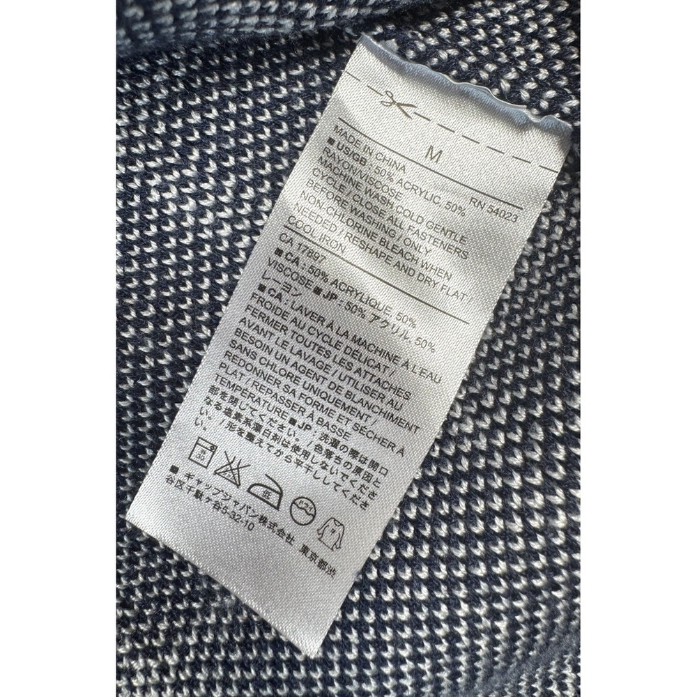 Banana Republic Womens Double Breasted Button Plaid Sweater Navy Casual Medium‎ - Picture 4 of 7